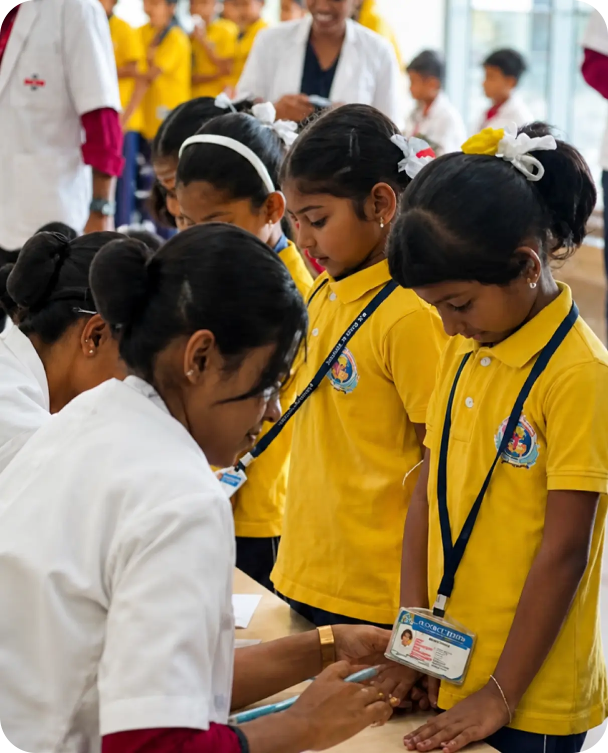 Nurturing young lives through care — comprehensive health camp for school students.